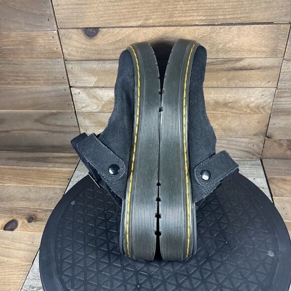 Dr. Martens Womens Size 8 Black Suede Carlson Clog Comfort Slip On Casual Shoes - Picture 9 of 10